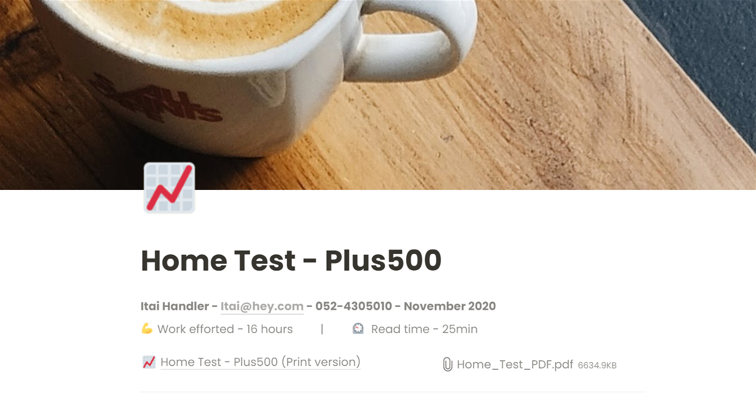 Plus500 - Home test